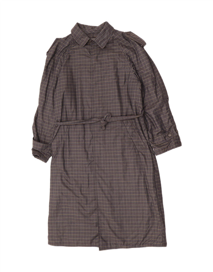 Gio Renzi Herre Military Windbreaker Coat UK 38 Medium Grey Check