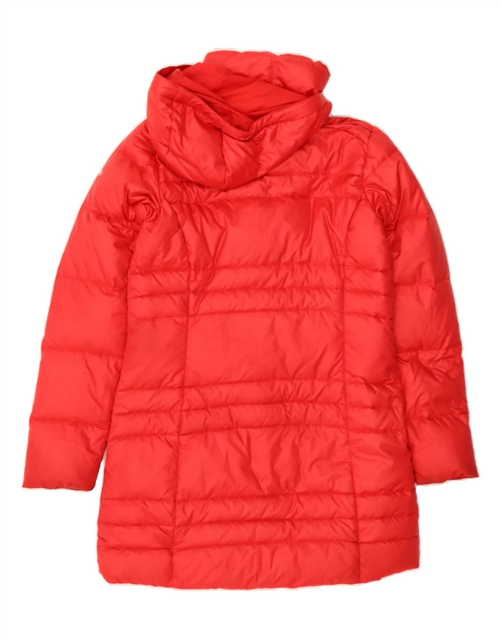 COLUMBIA Womens Hooded Padded Coat UK 10 Small Red Polyester Vintage Columbia and Second-Hand Columbia from Messina Hembry 