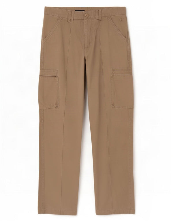 Lotto Herre Straight Cargo Bukser Small W27 L31 Beige Bomuld