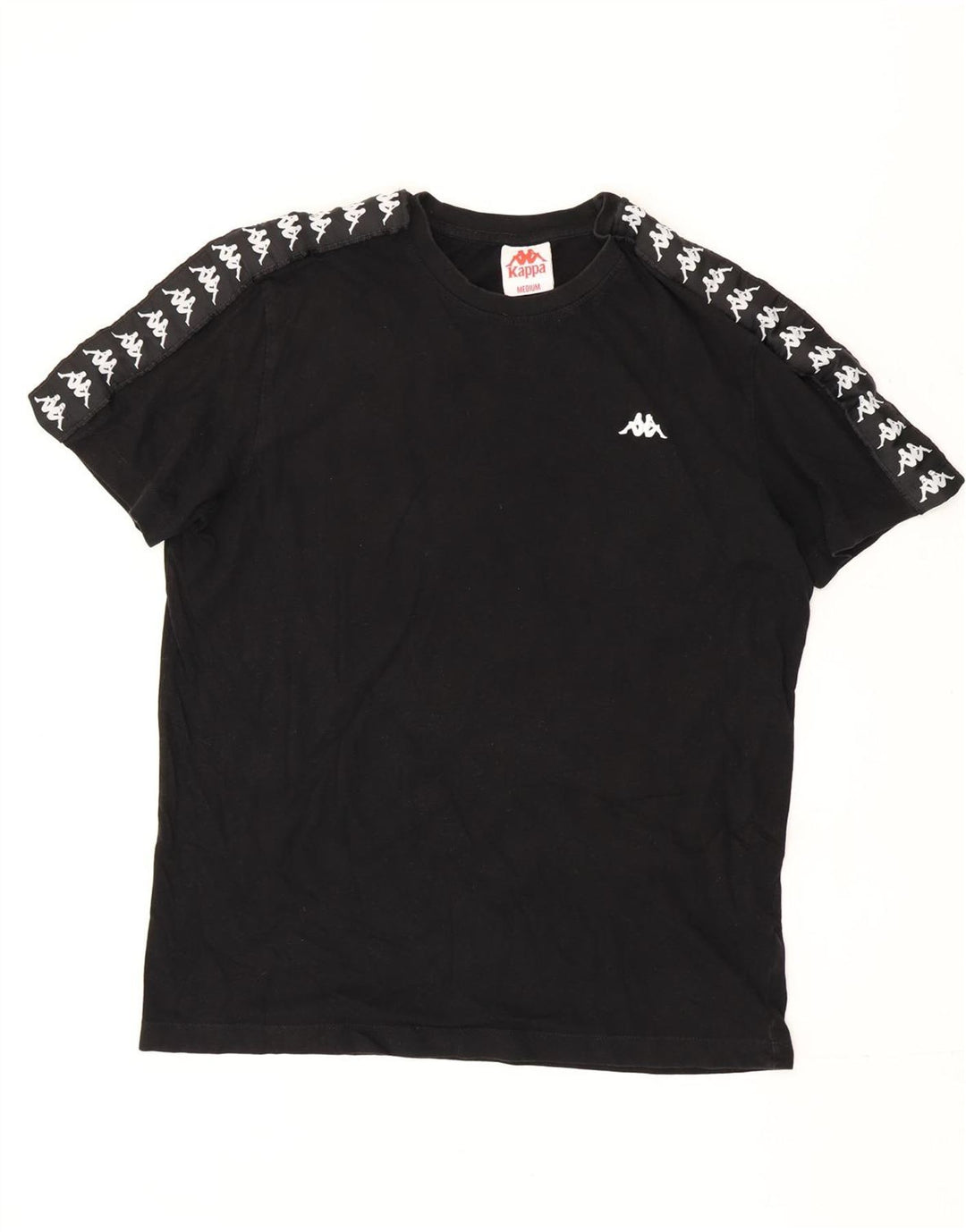 Kappa Herre Grafisk T-Shirt Top Medium Sort