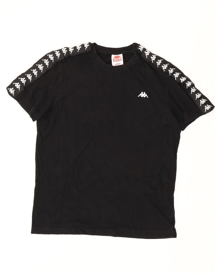 Kappa Herre Grafisk T-Shirt Top Medium Sort