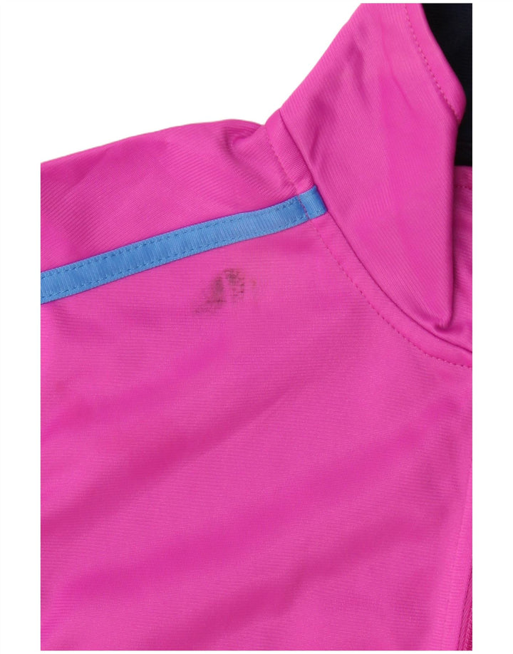 Diadora træningsdragt topjakke til kvinder UK 10 Small Pink Colourblock Polyester
