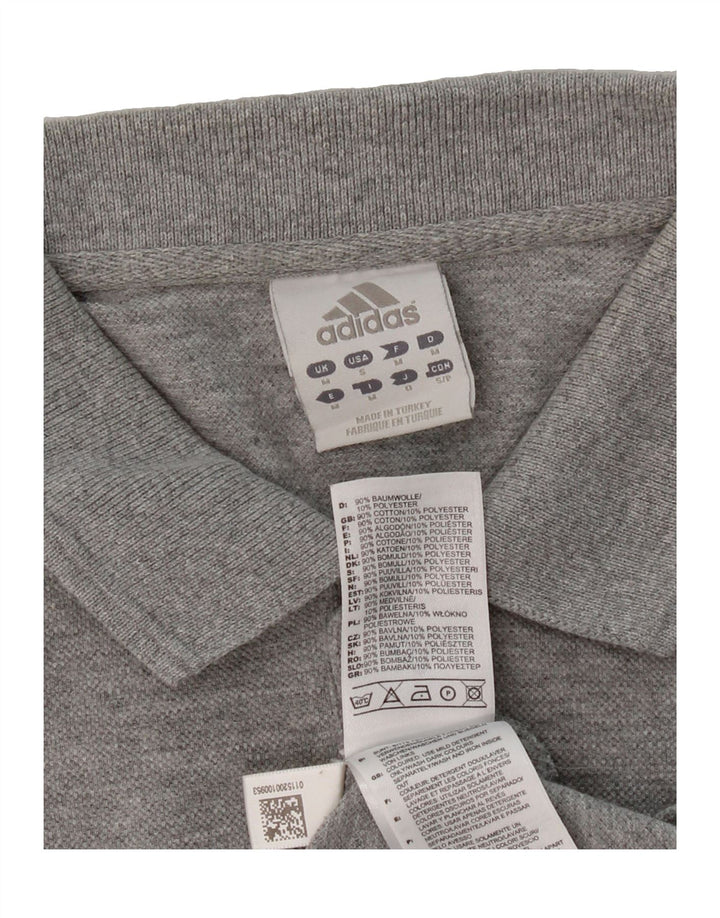 ADIDAS Mens Polo Shirt Medium Grey Cotton Vintage Adidas and Second-Hand Adidas from Messina Hembry 