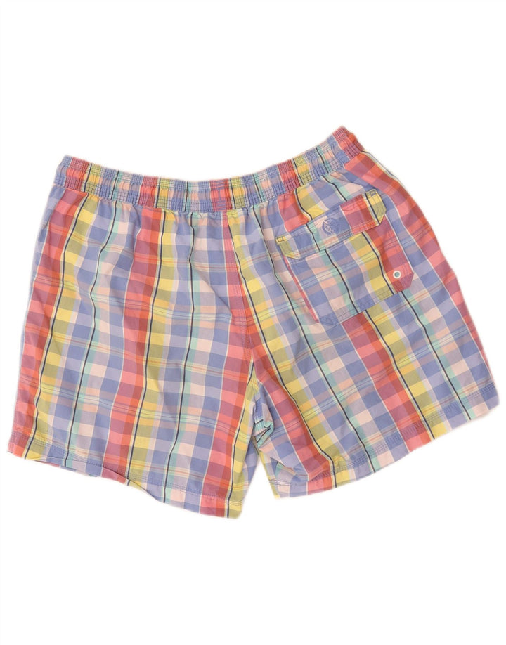 Marks & Spencer Badeshorts til mænd XL Flerfarvet plaid bomuld