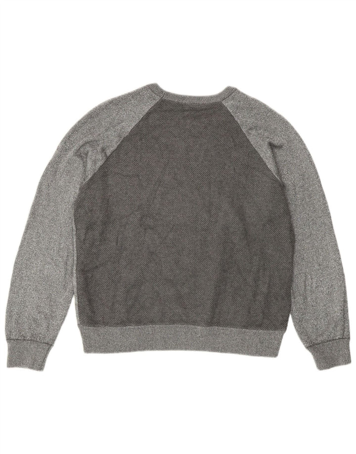 Liu Jo sweater med rund hals til kvinder UK 14 Stor sølvfarveblok