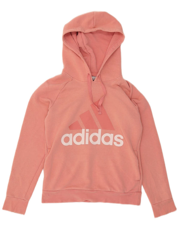 Adidas grafisk hættetrøje til damer UK 8/10 Small Pink Bomuld