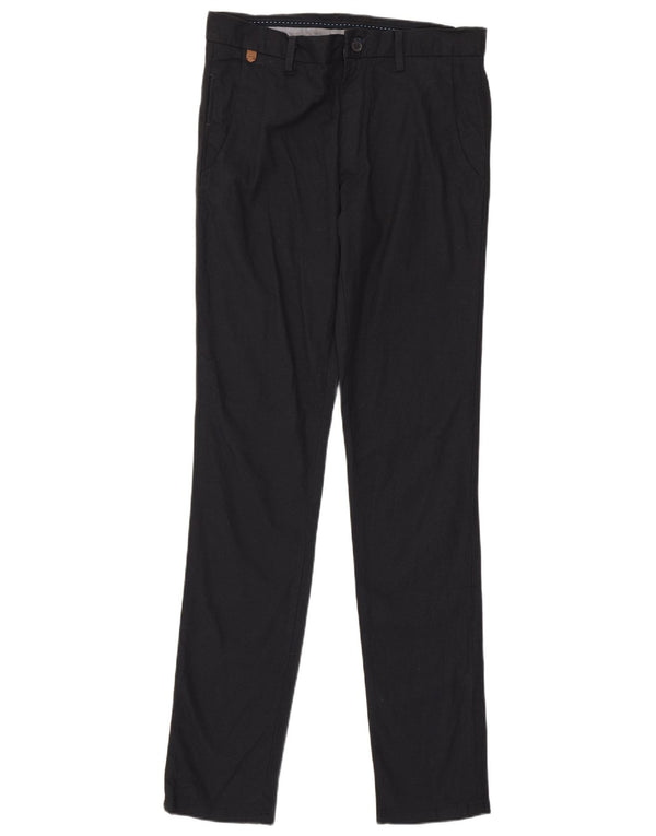 Zara Herre Slim Casual Bukser EU 38 Small W30 L34 Marineblå Bomuld