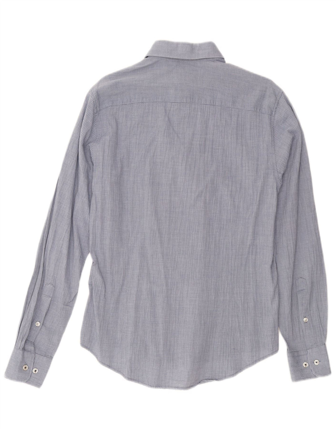 Armani Jeans Herre Custom Fit skjorte Medium Blue Pinstripe