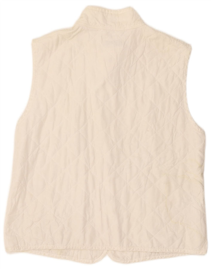 Gio Anna Dame Quiltet Gilet IT 44 Medium White Polyester