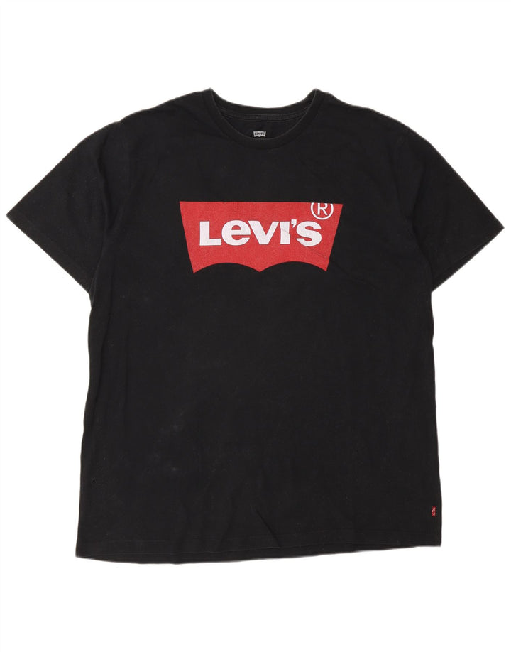 Levi's Herre grafisk T-shirt top XL sort bomuld