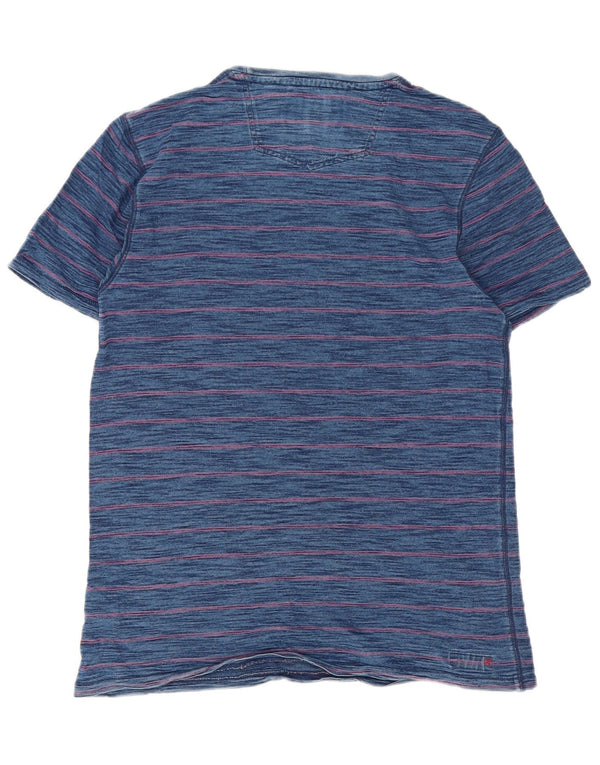 Fat Face Herre T-Shirt Top Medium Marineblå Nålestribet bomuld