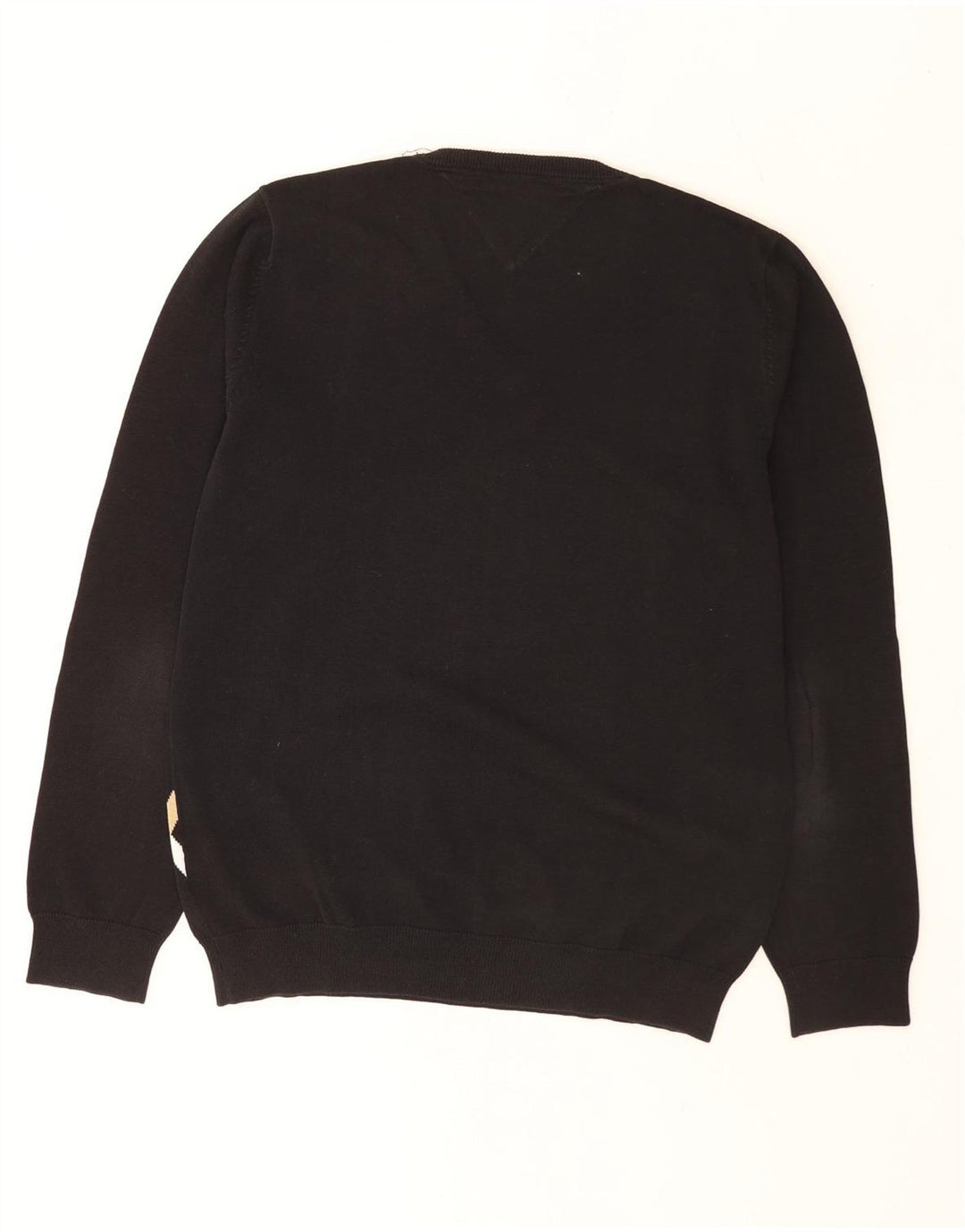 Tommy Hilfiger Herre V-hals sweater Medium Sort Argyle/Diamond