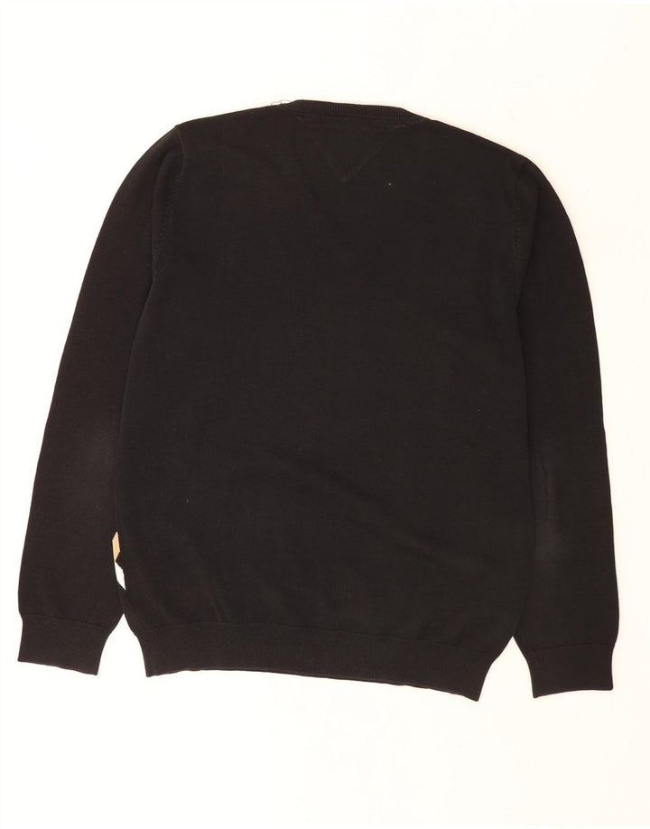 Tommy Hilfiger Herre V-hals sweater Medium Sort Argyle/Diamond