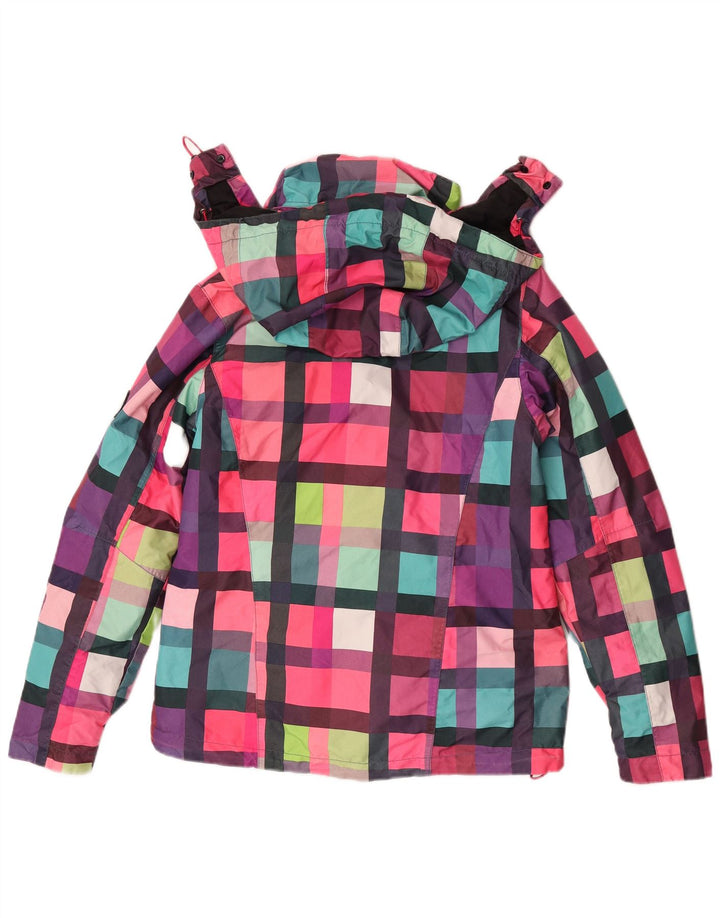 Maui and Sons Dame Regnjakke med hætte UK 14 Medium Flerfarvet Ternet