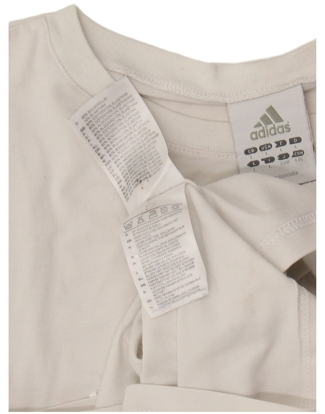 ADIDAS T-shirt top til kvinder DK 14 Stor råhvid bomuld