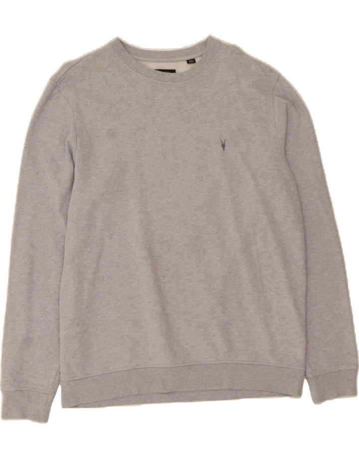 ALL SAINTS Mens Sweatshirt Jumper Large Grey Cotton Vintage All Saints and Second-Hand All Saints from Messina Hembry 