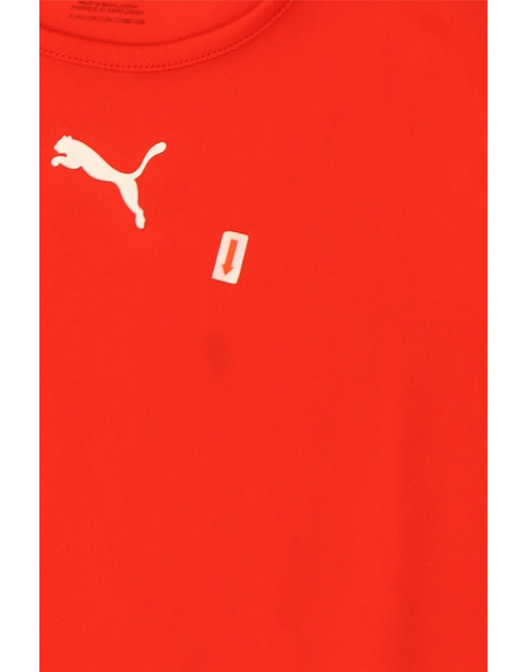 Puma Boys T-Shirt Top 11-12 År Rød Colourblock Polyester