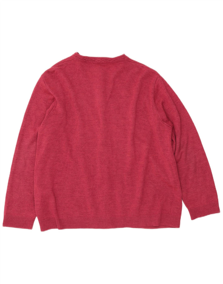 CASTLE OF IRELAND Dame cardigan sweater UK 16 Large Pink Wool