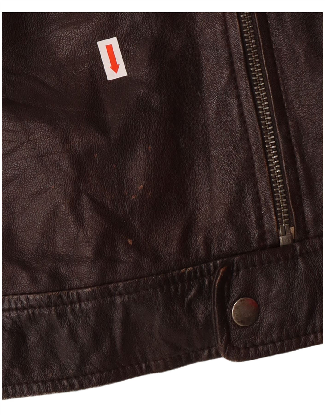 Conbipel Herre Militær Læderjakke IT 54 XL Brunt lammeskind