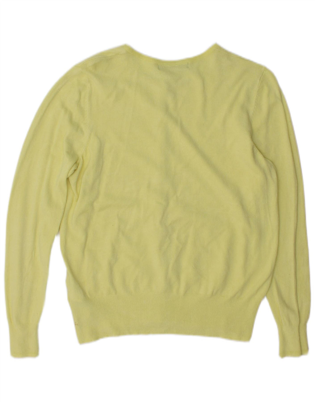 Marks & Spencer Dame Cardigan Sweater UK 14 Large Yellow Viscose