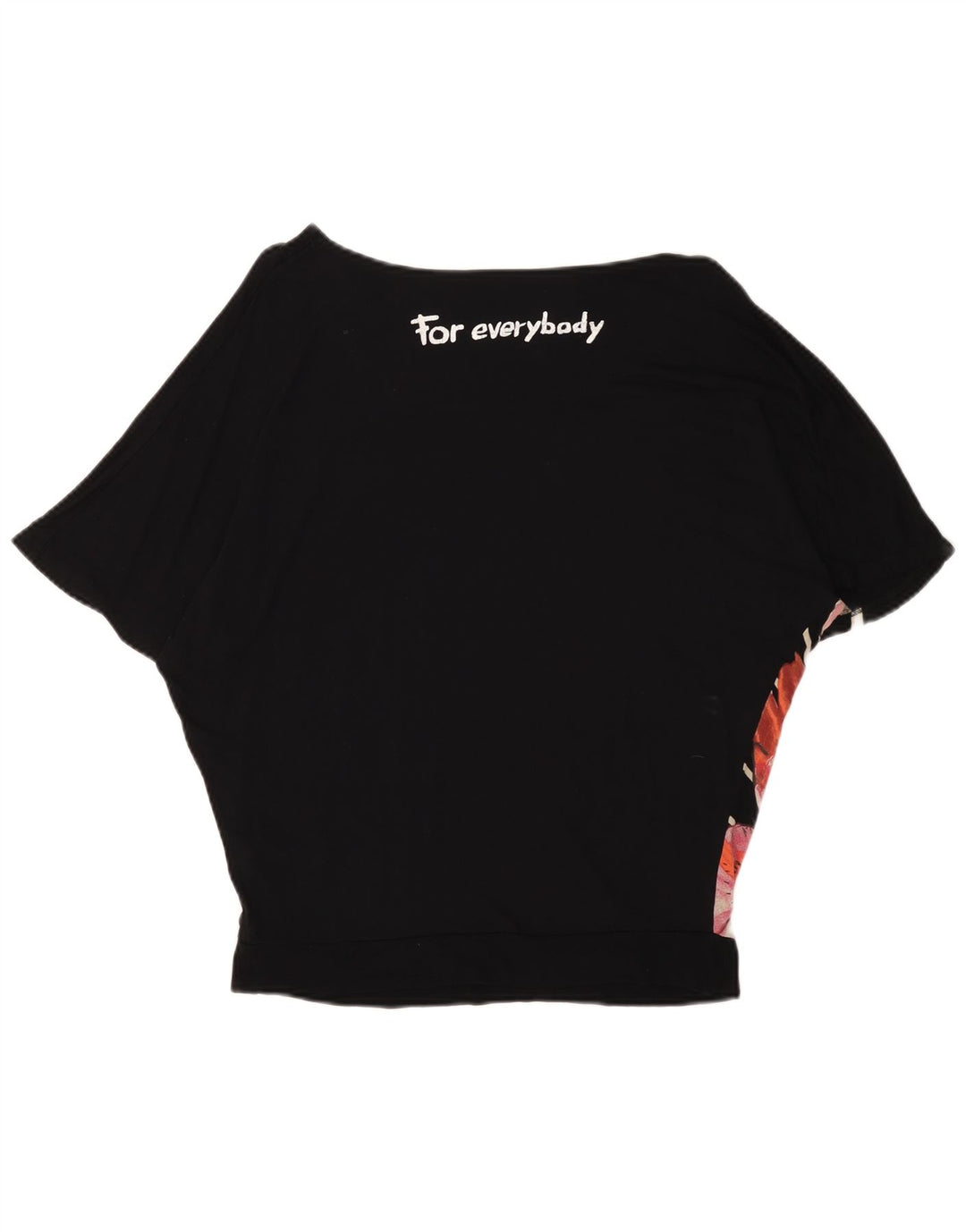 DESIGUAL T-shirt top til kvinder UK 14 Medium Black Floral