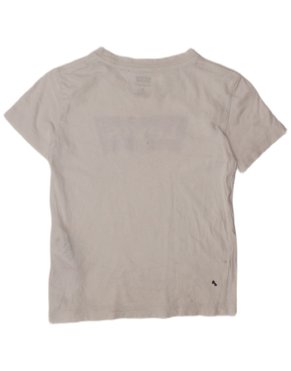 LEVI'S piger grafisk t-shirt top 5-6 år hvid bomuld