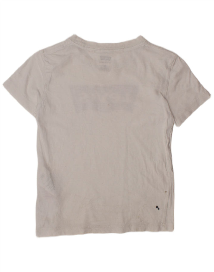 LEVI'S piger grafisk t-shirt top 5-6 år hvid bomuld