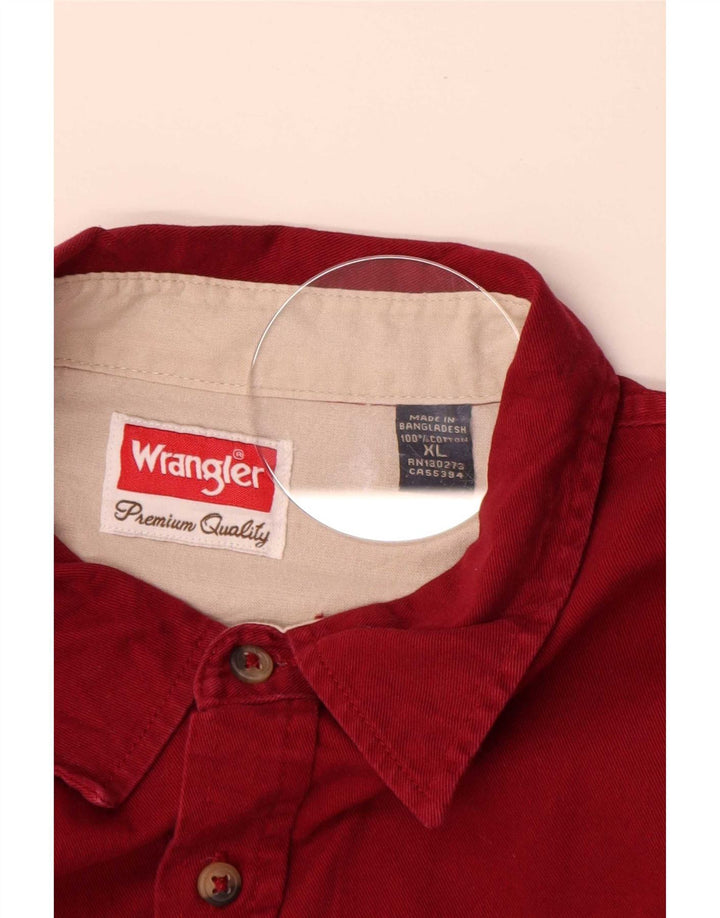 Wrangler herreskjorte XL rød bomuld