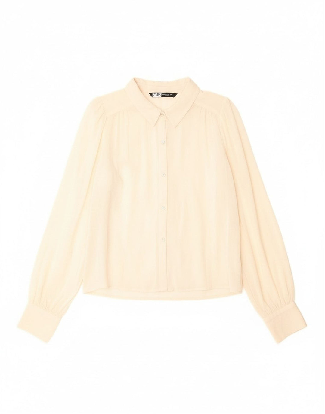 Zara Dameskjorte UK 14 Medium White Virgin Wool