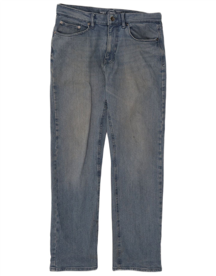 Marks & Spencer Straight Jeans til mænd W32 L29 blå bomuld