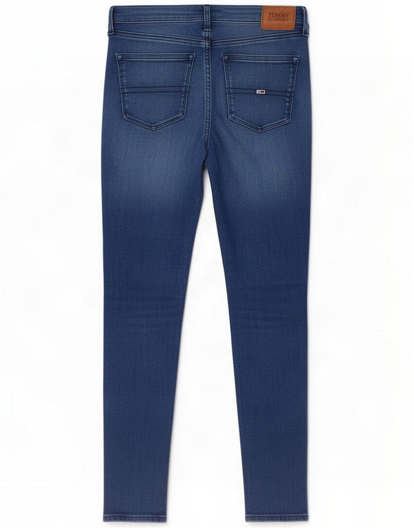 Tommy Hilfiger Dame Nora Mid Rise Skinny Jeans W29 L30 Blå Bomuld