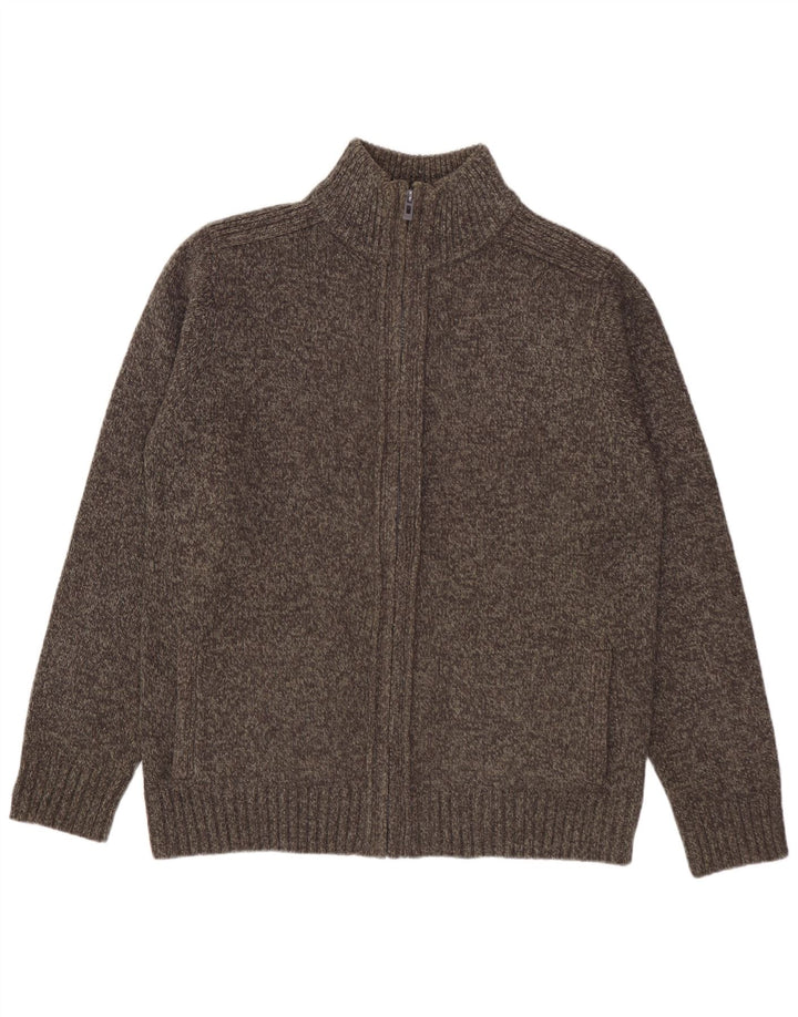 MARKS & SPENCER Herre cardigan sweater Medium Grey Flecked Acryl