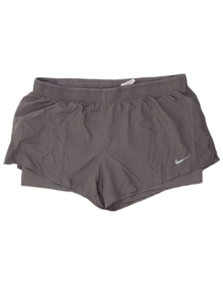 Nike Dame Dri Fit sportsshorts UK 20 2XL Grå Polyester
