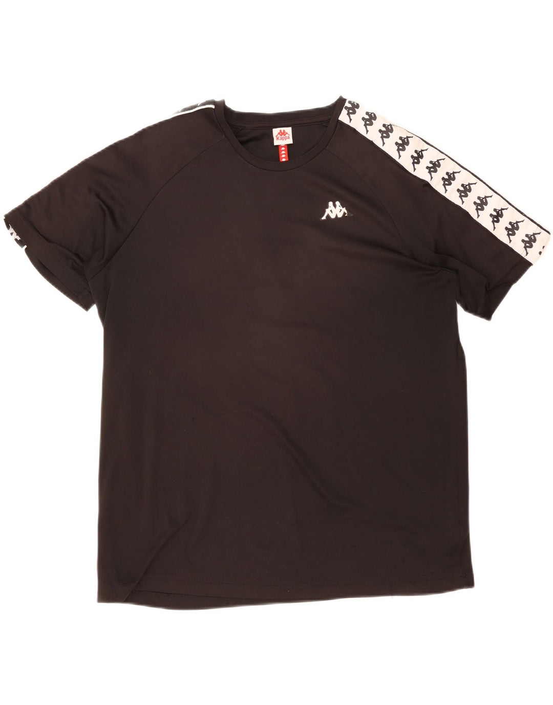 Kappa Herre Grafisk T-Shirt Top 2XL Sort Colourblock Polyester