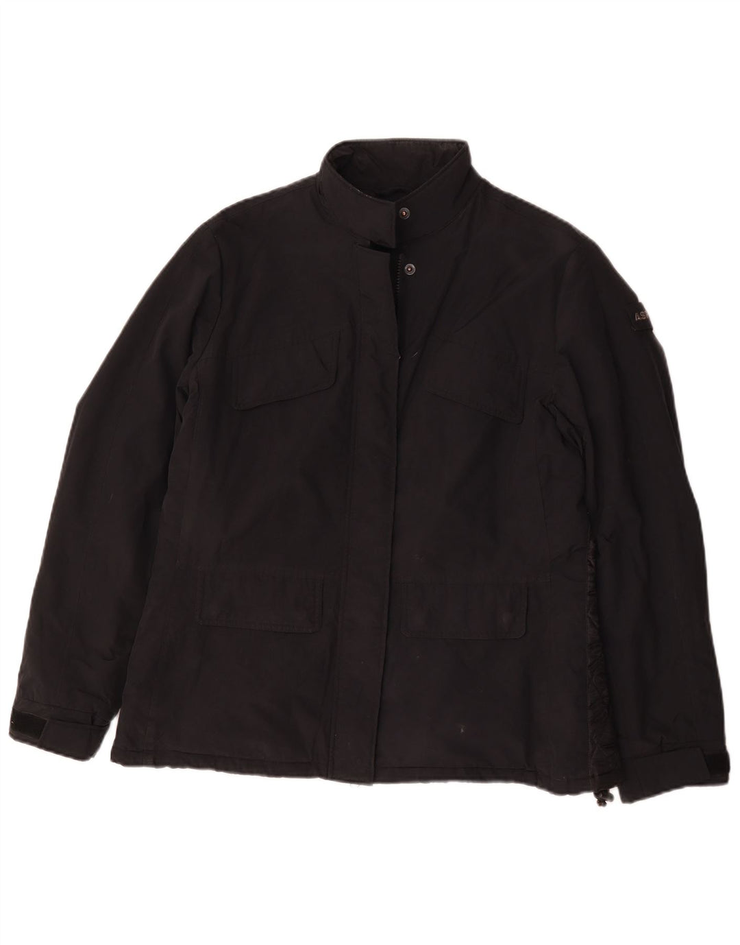Aspesi Dame Windbreaker Jacket UK 18 XL Sort Polyamid