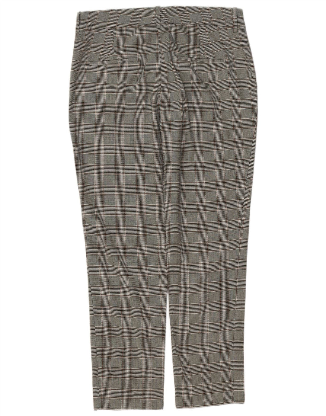 ZARA Womens Slim Chino Trousers EU 40 Medium W30 L28 Grey Houndstooth