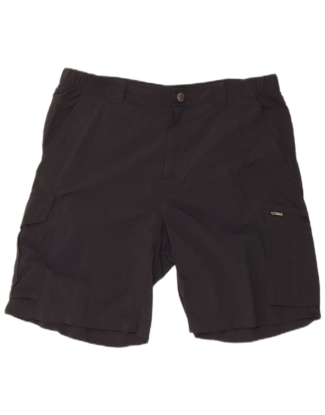COLUMBIA Herre Omni-Shade Cargo Shorts W36 Large Black Nylon