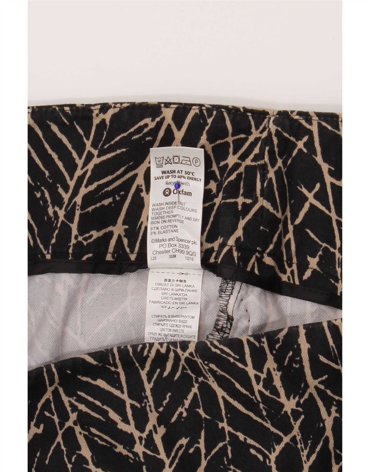 Marks & Spencer kvinders abstrakt mønster blyantnederdel UK 18 XL W38 Sort