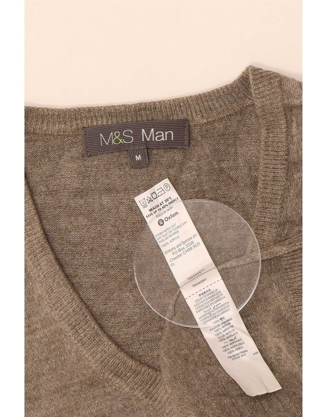 Marks & Spencer Vest Tank Top Medium Grey Akryl