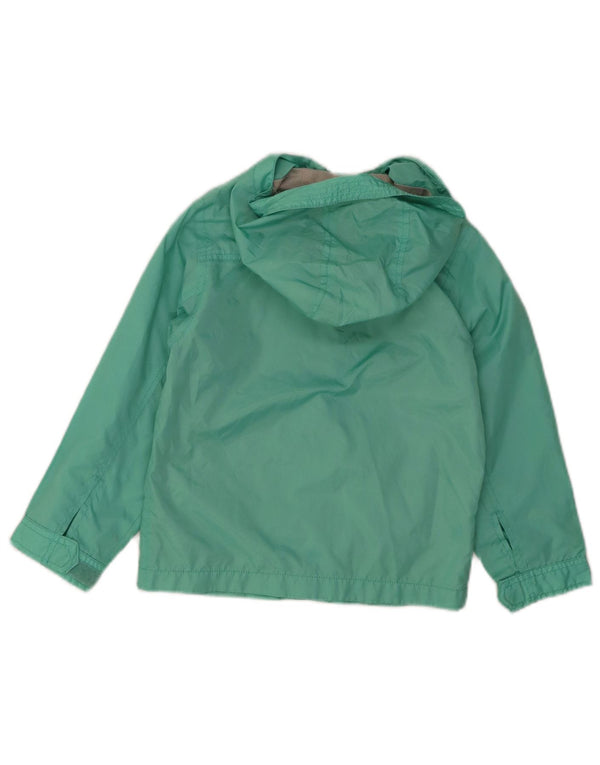 Gap piger grafisk regnjakke med hætte 6-7 år Lille grøn polyester