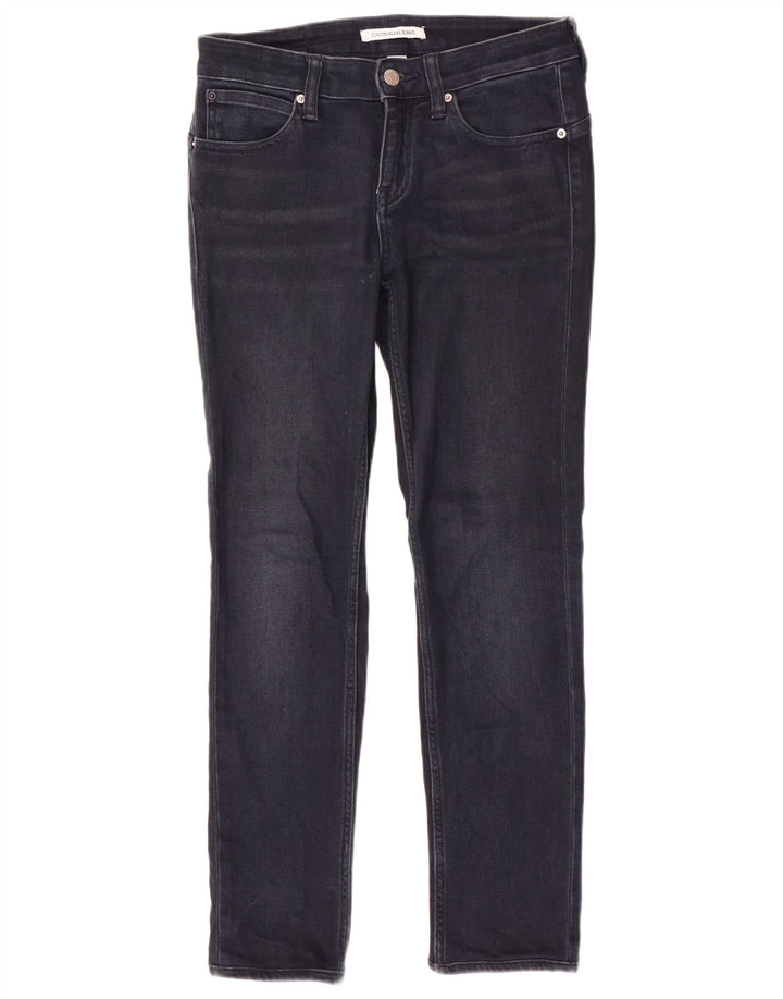 Calvin Klein Dame Slim Jeans W28 L28 Marineblå Bomuld