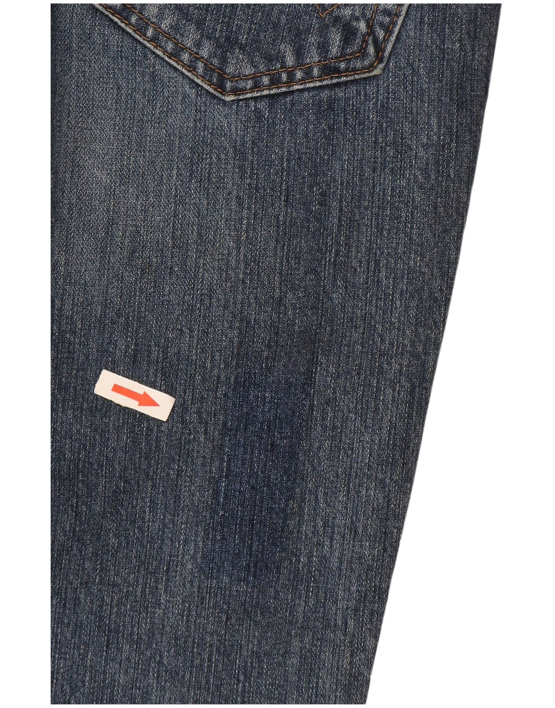WRANGLER Dame Resolution Straight Jeans W24 L34 Marineblå Bomuld