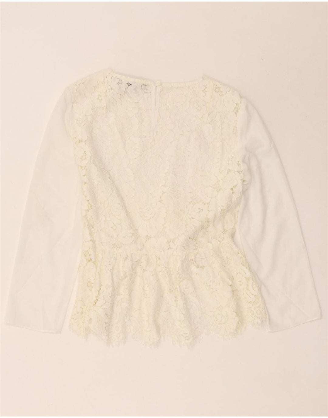 French Connection Dame 3/4 ærmet bluse Top UK 10 Small White Floral