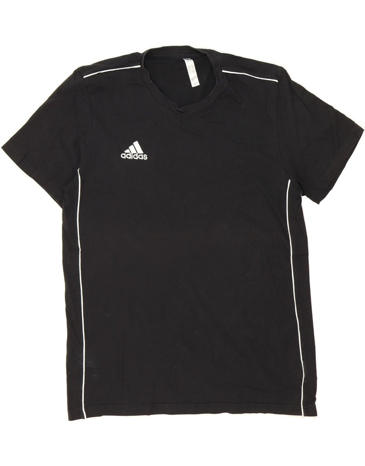 ADIDAS Mens T-Shirt Top Medium Black Cotton Vintage Adidas and Second-Hand Adidas from Messina Hembry 