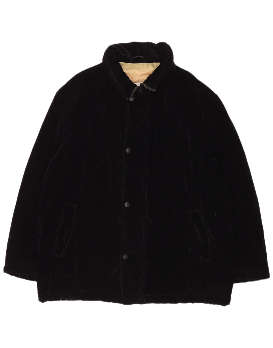 Trussardi Herre Quiltet Windbreaker Jacket IT 54 2XL Sort Bomuld