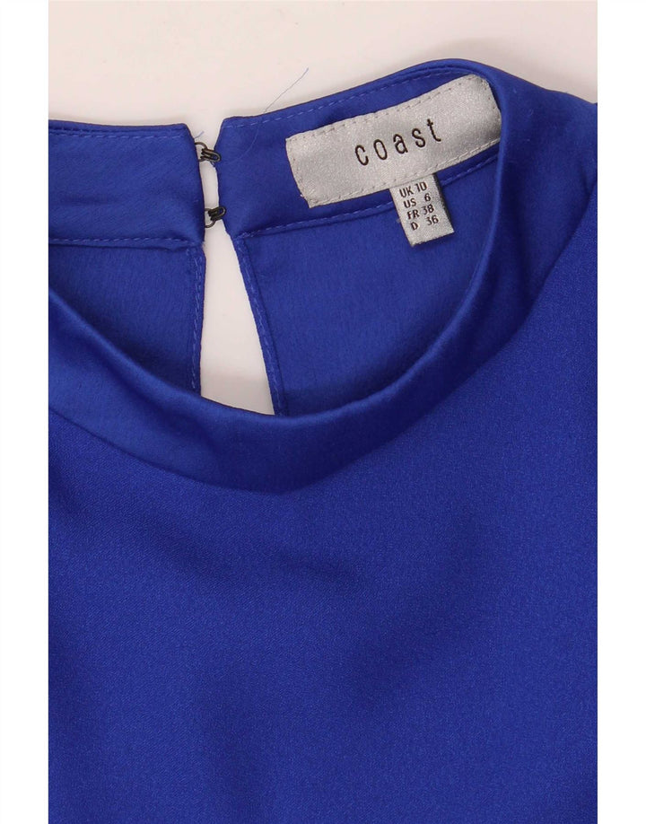 Coast Dame Langærmet Bluse Top UK 10 Small Blue Polyester