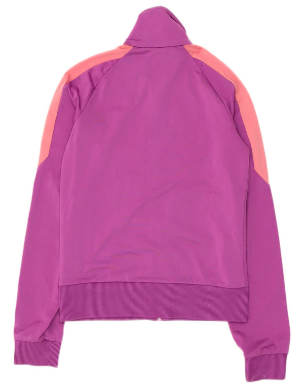 Puma træningsdragt topjakke til kvinder UK 10 Small Purple Colourblock Polyester