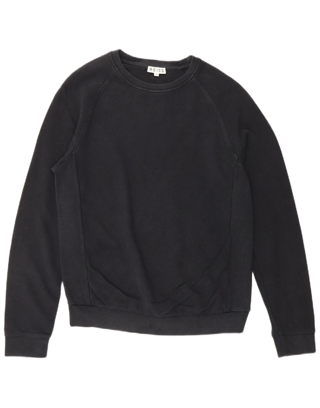 REISS Sweatshirt Jumper UK 14 Medium Marineblå Bomuld