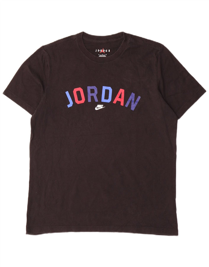 Jordan Herre grafisk T-shirt Top Stor sort bomuld