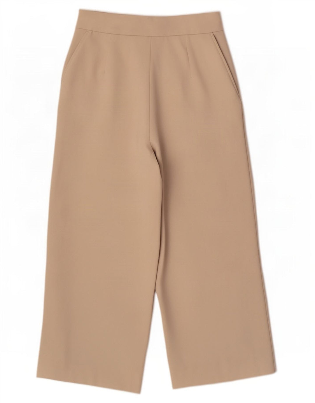 Zara Dame Capri Bukser Medium W28 L22 Beige Polyester